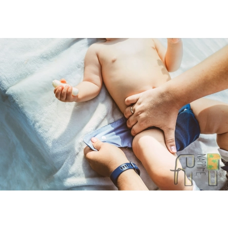 Pieluszka wielorazowa Otulacz Wełniany OS 6–15 kg – Jeans | NappiMe®